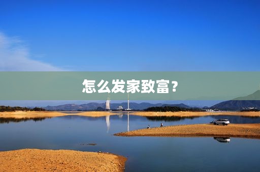 怎么发家致富? 怎么发家致富?