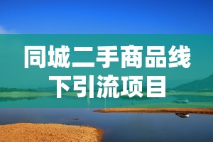 同城二手商品线下引流项目
