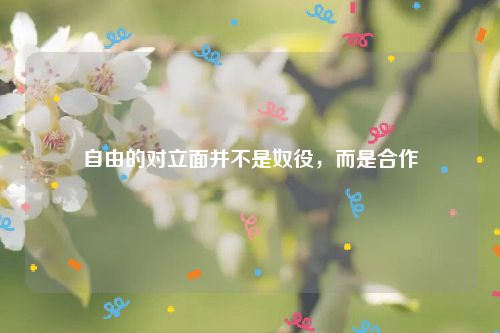 自由的对立面并不是奴役，而是合作